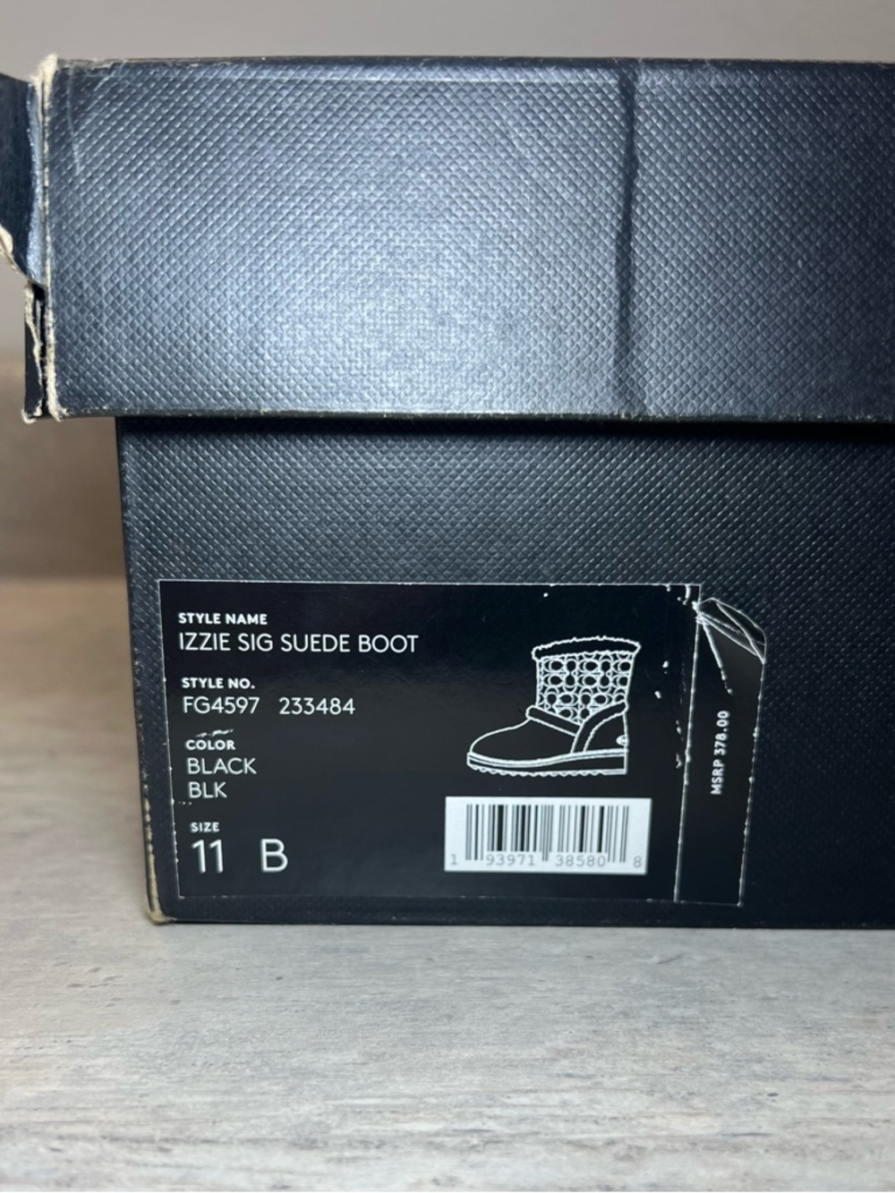 COACH IZZIE Boots Size 11 Black Signature Midcalf Suede Faux Fur FG4597 - Picture 15 of 16